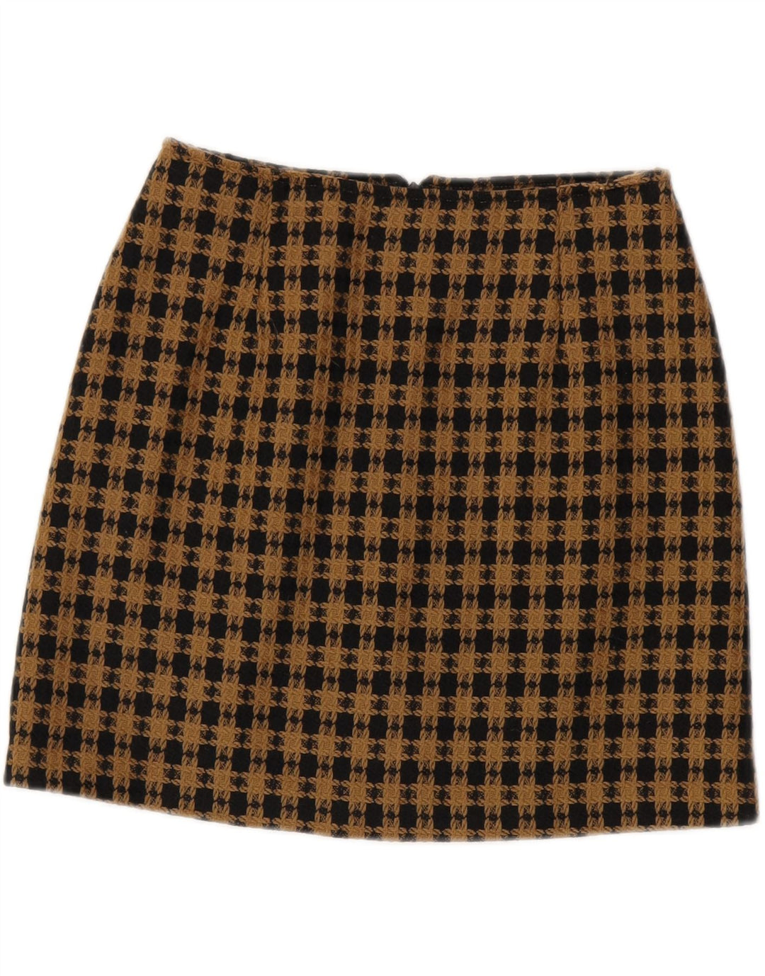 Atos Lombardini Womens Mini Skirt IT 42 Medium W28 Brown Check Wool