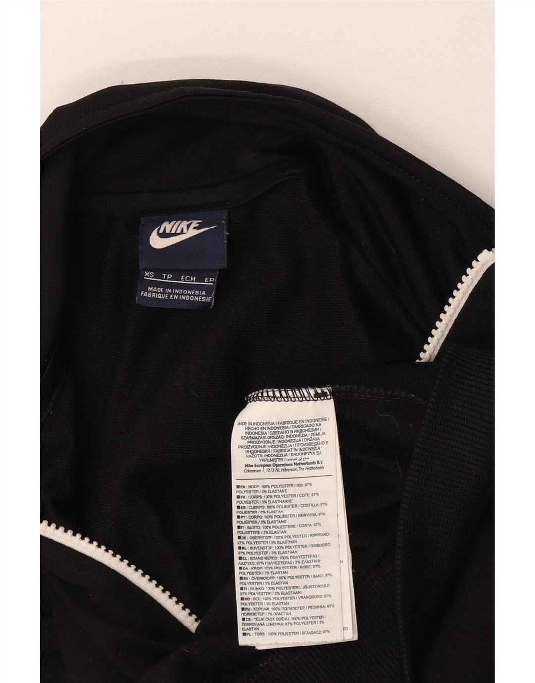 Nike Mens Tracksuit Top Jacket XS Black Colourblock Polyester