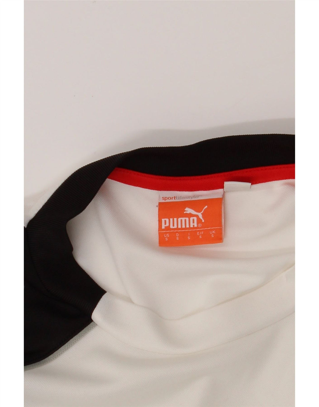 Puma Mens Graphic T-Shirt Top Small White Colourblock