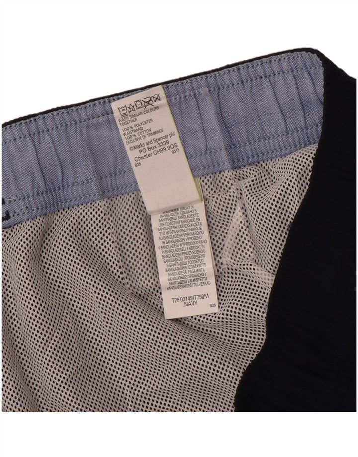Marks & Spencer Mens Swimming Shorts Medium  Navy Blue Polyester