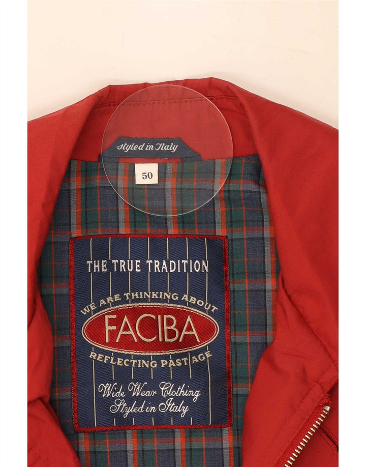 Faciba Mens Utility Jacket IT 50 Large Red Polyester