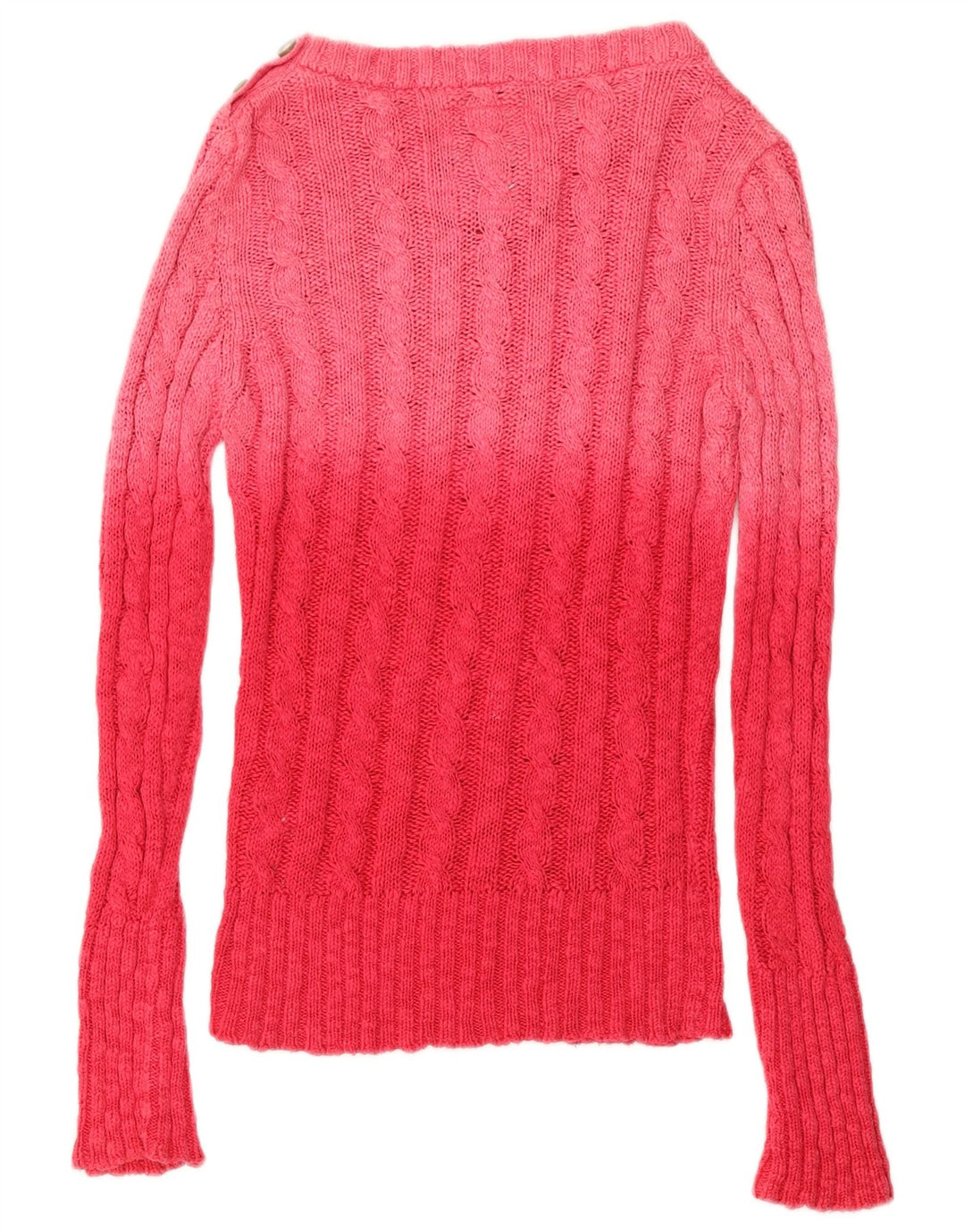 Superdry Womens Crew Neck Jumper Sweater UK 6 XS Pink Colourblock Cotton