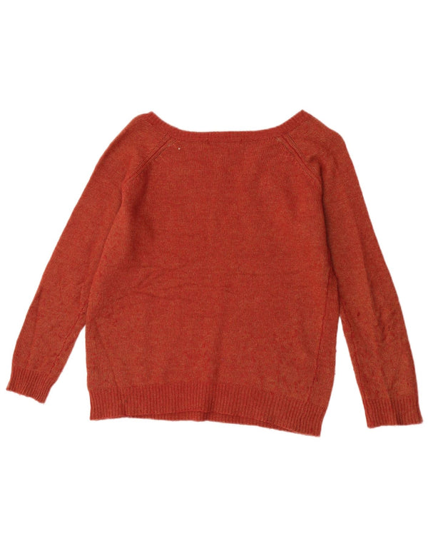 Marks & Spencer Womens Boat Neck Jumper Sweater UK 18 XL Brown Polyamide