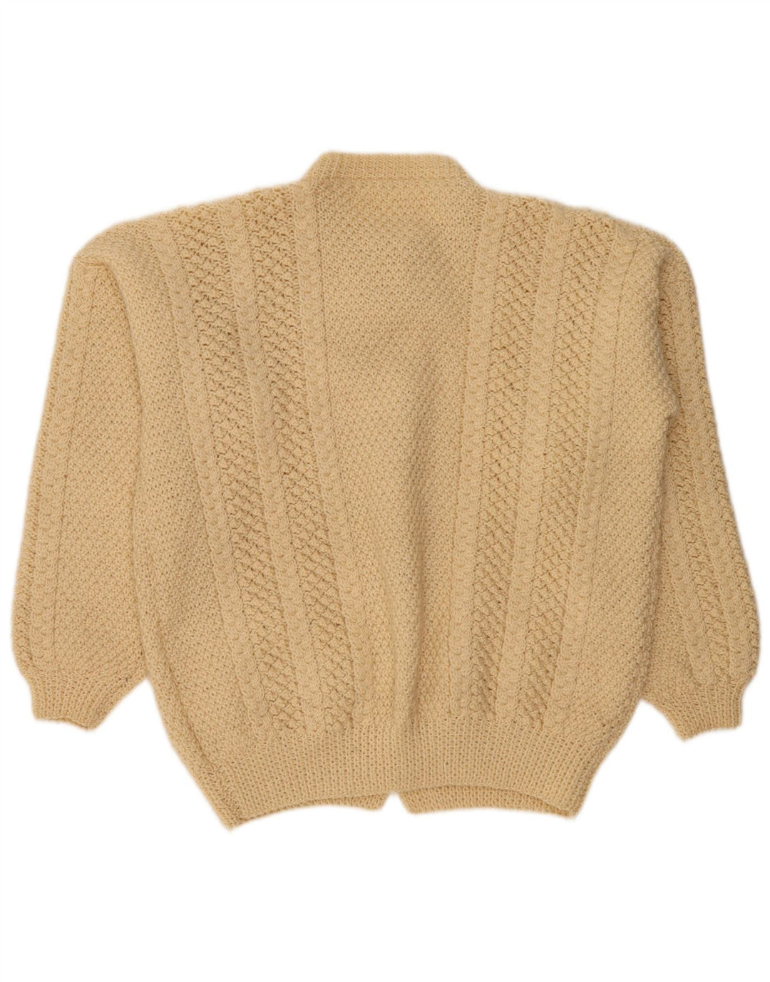 VINTAGE Womens Oversized Cardigan Sweater UK 18 XL Beige