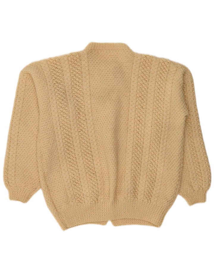 VINTAGE Womens Oversized Cardigan Sweater UK 18 XL Beige