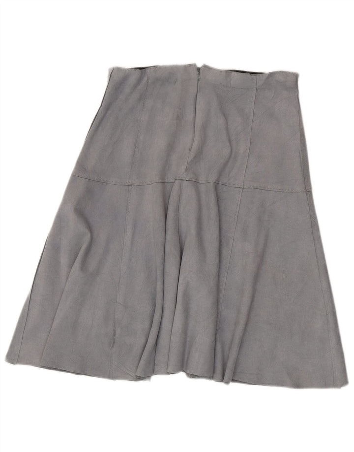 Zara Womens Suede Skirt Large W30  Blue
