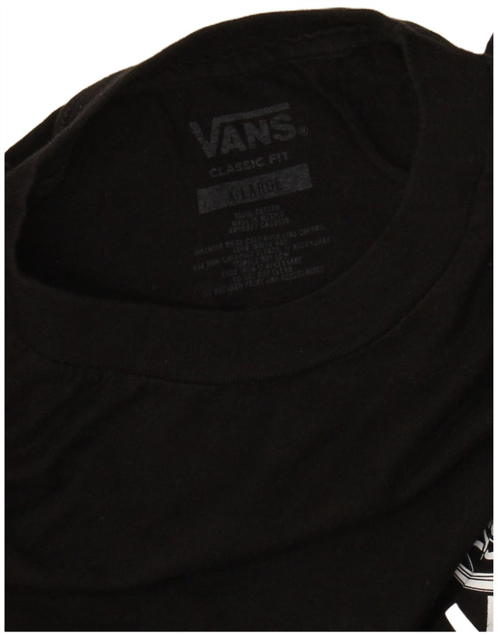 VANS Mens Classic Fit Graphic T-Shirt Top XL Black Cotton