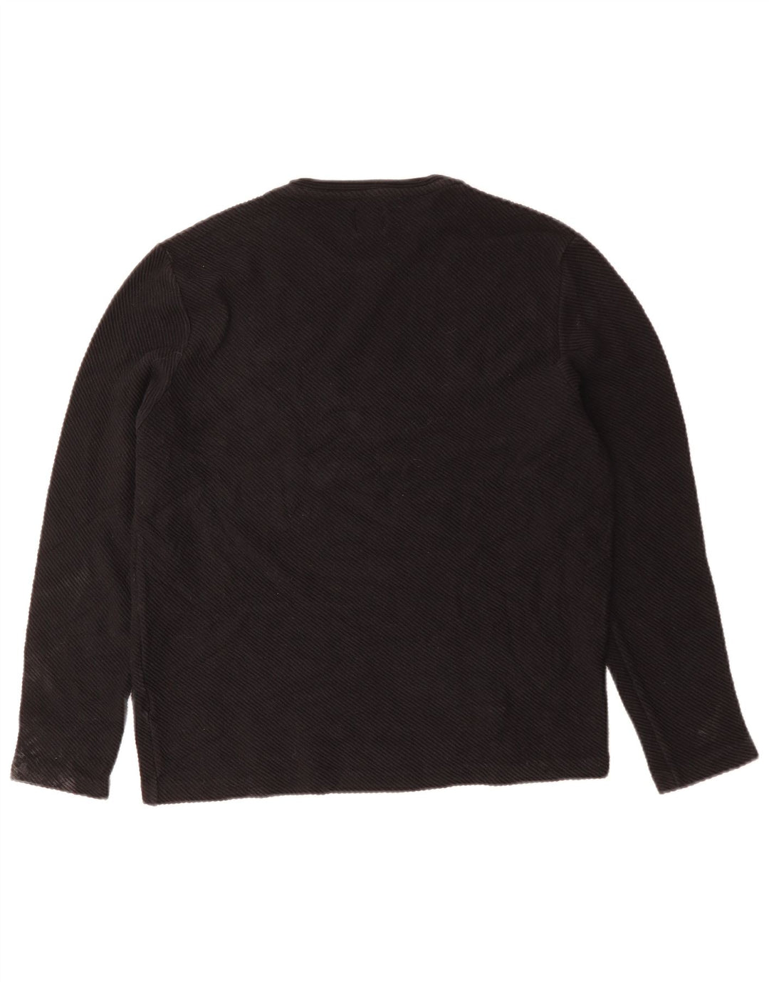 ZARA Womens Top Long Sleeve UK 14 Large Black Cotton