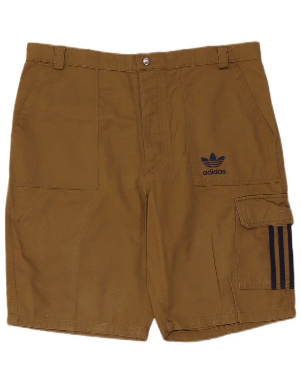 Adidas Mens Cargo Shorts Large W36 Brown Cotton