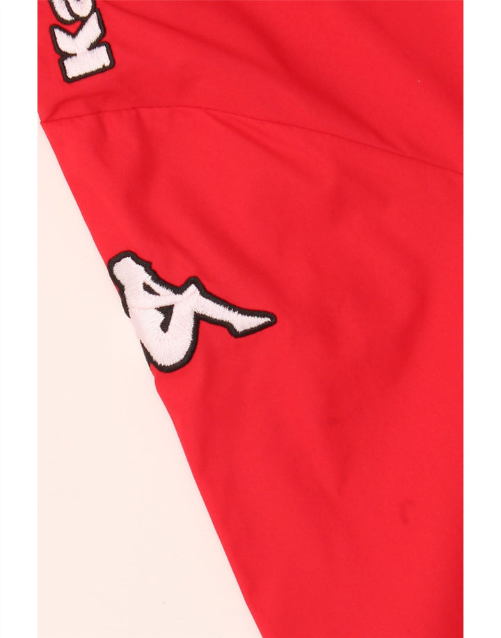 KAPPA Mens Zip Neck Pullover Tracksuit Top Small Red Polyester