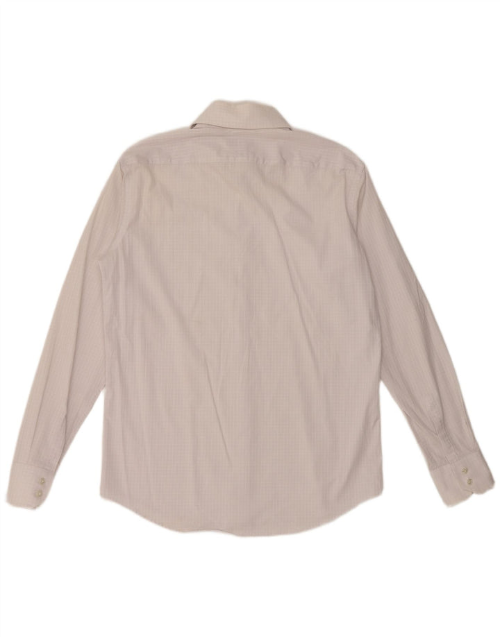 HUGO BOSS Mens Regular Fit Shirt Size 40 15 3/4 Medium White Gingham