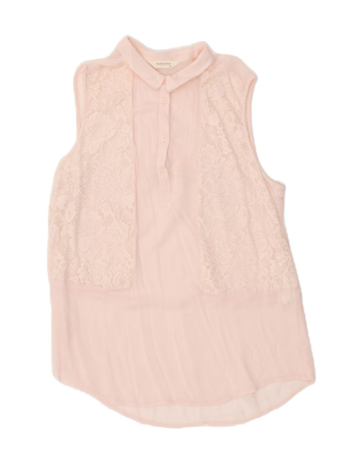 NAF NAF Womens Sleeveless Blouse Top EU 40 Medium Pink Viscose Vintage Naf Naf and Second-Hand Naf Naf from Messina Hembry 