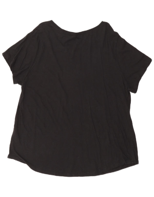 Nike Womens Graphic T-Shirt Top UK 20 2XL Navy Blue Cotton