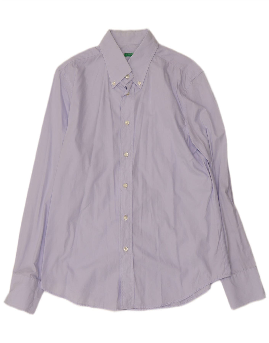 BENETTON Mens Shirt Large Purple Cotton