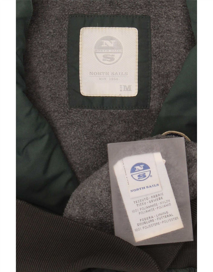 North Sails Mens Bomber Windbreaker Jacket UK 38 Medium Green Polyamide