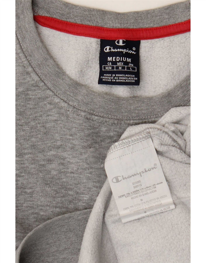 Champion Mens Sweatshirt Jumper Medium Grey Flecked Cotton