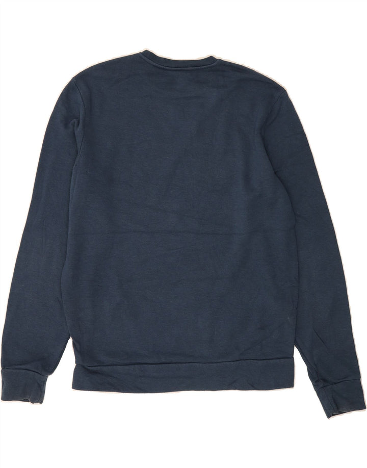 ADIDAS Mens Graphic Sweatshirt Jumper Small Blue Cotton Vintage Adidas and Second-Hand Adidas from Messina Hembry 