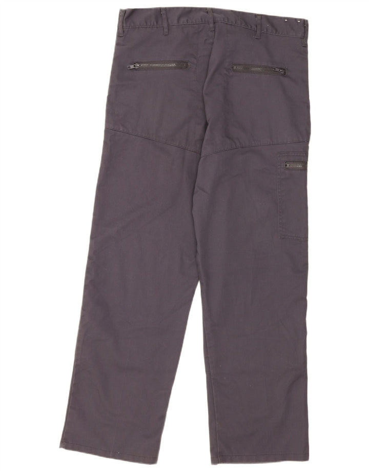 Dickies Mens Straight Cargo Trousers W34 L29 Navy Blue Polyester