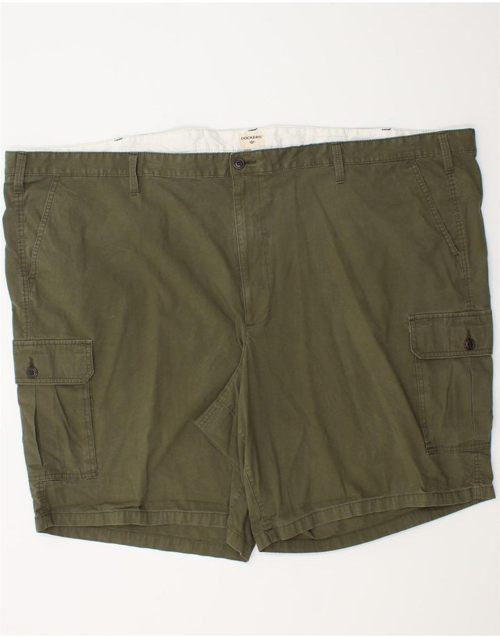 DOCKERS Mens Cargo Shorts W58 6XL Khaki Cotton
