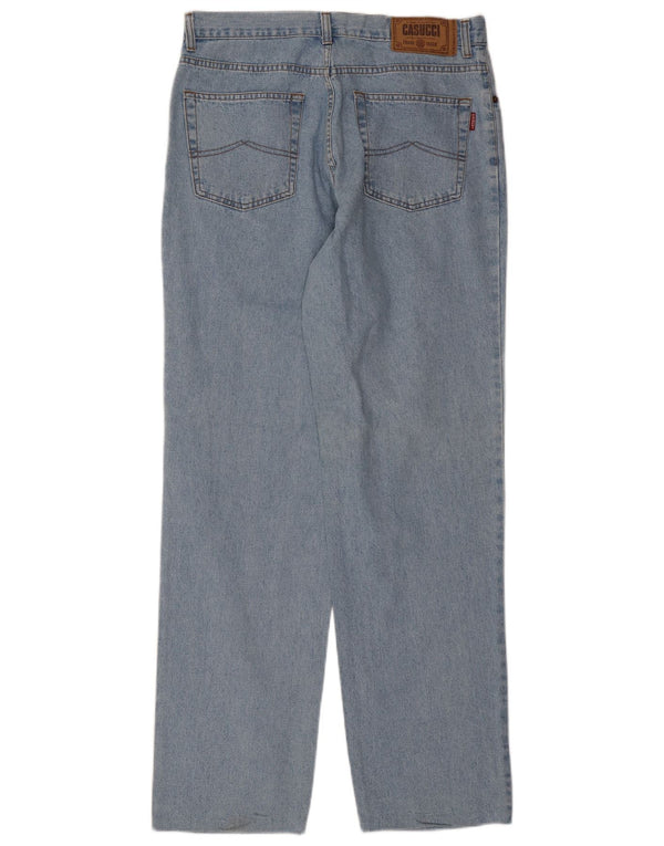 CASUCCI Mens Straight Jeans IT 52 XL W38 L33 Blue Cotton