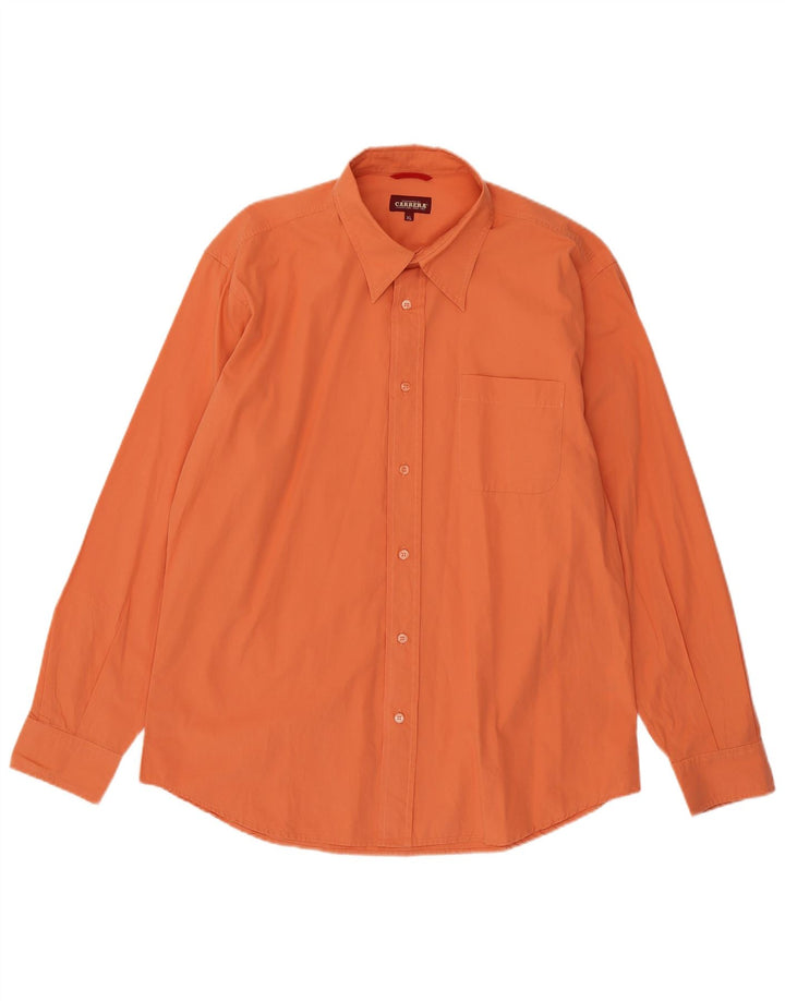 CARRERA Mens Shirt XL Orange Cotton