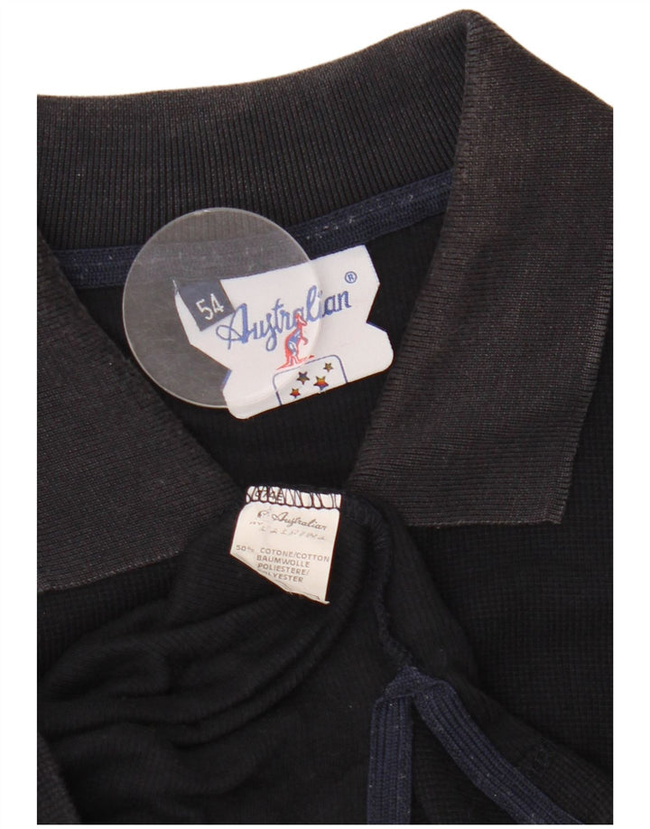 AUSTRALIAN L'ALPINA Mens Short Sleeve Shirt IT 54 XL Navy Blue Cotton