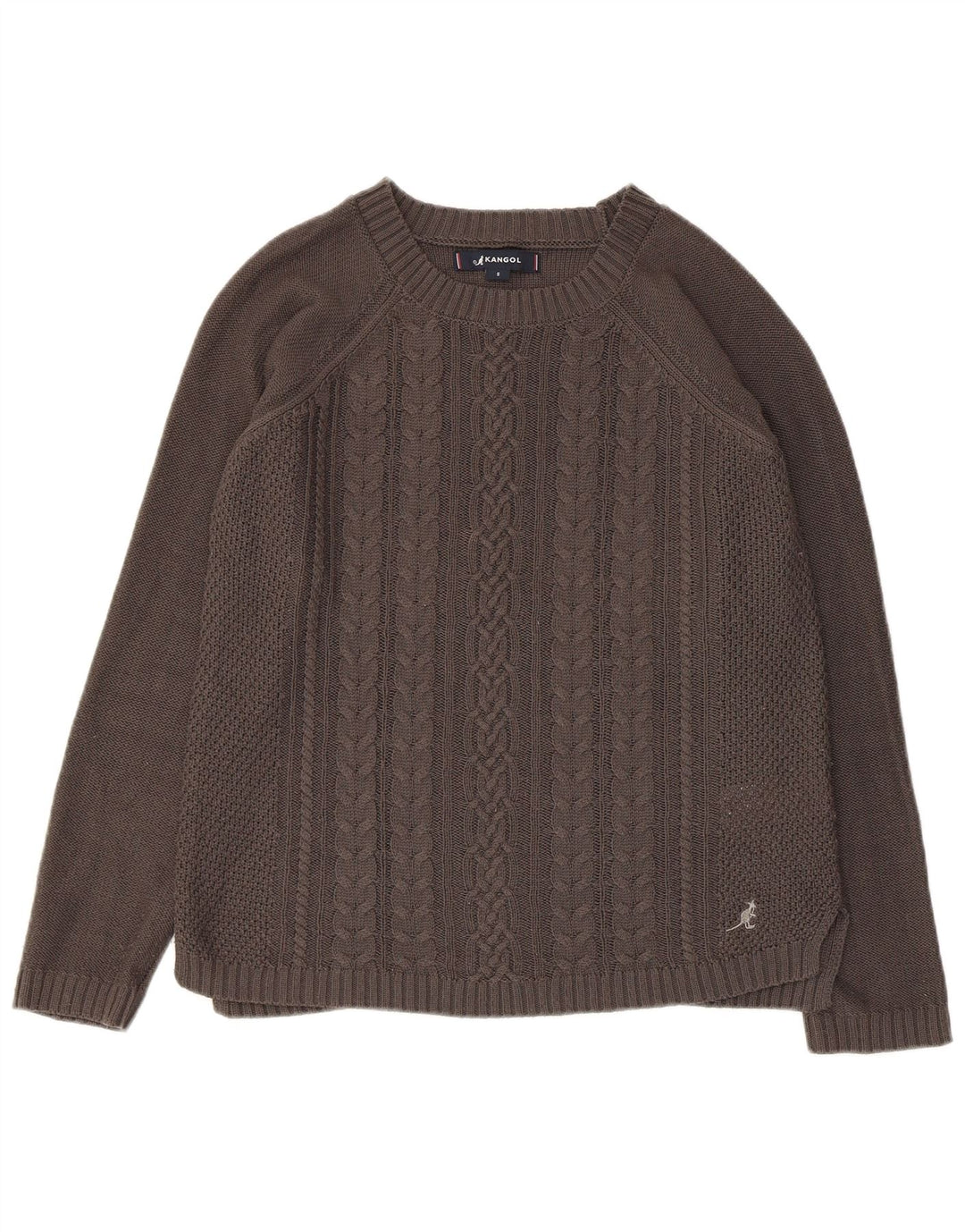 Kangol Womens Boat Neck Jumper Sweater UK 10 Small Grey Acrylic