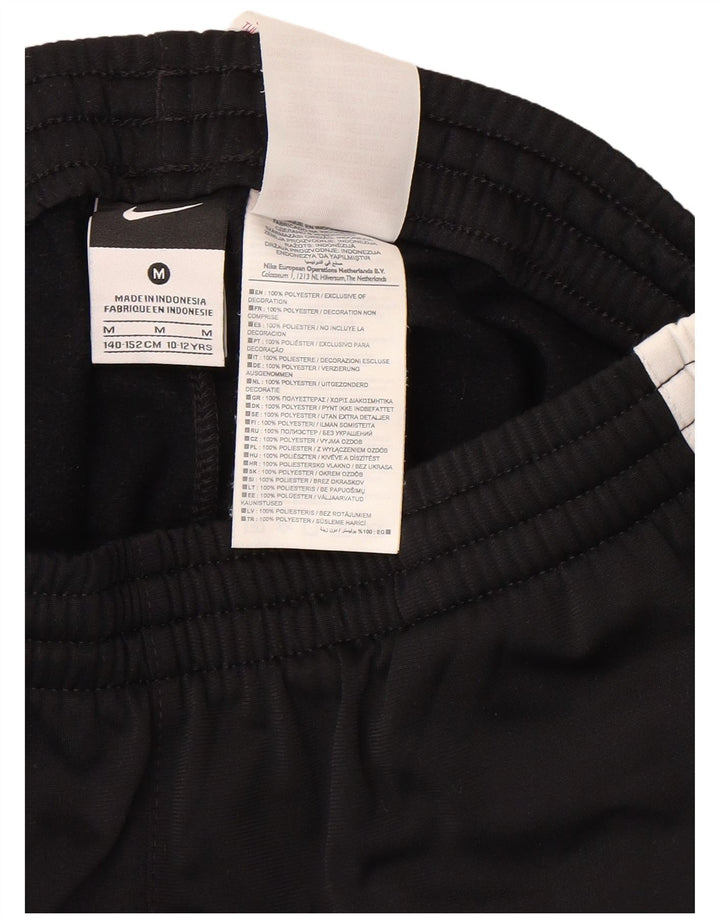 Nike Boys Graphic Tracksuit Trousers 10-11 Years Medium Black Colourblock