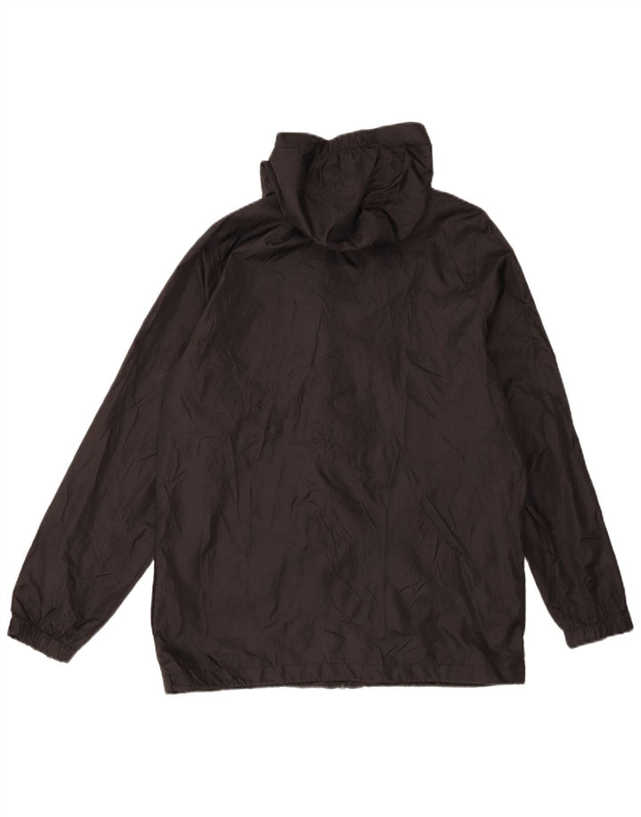 Kappa Boys Hooded Windbreaker Jacket 13-14 Years Black Polyester