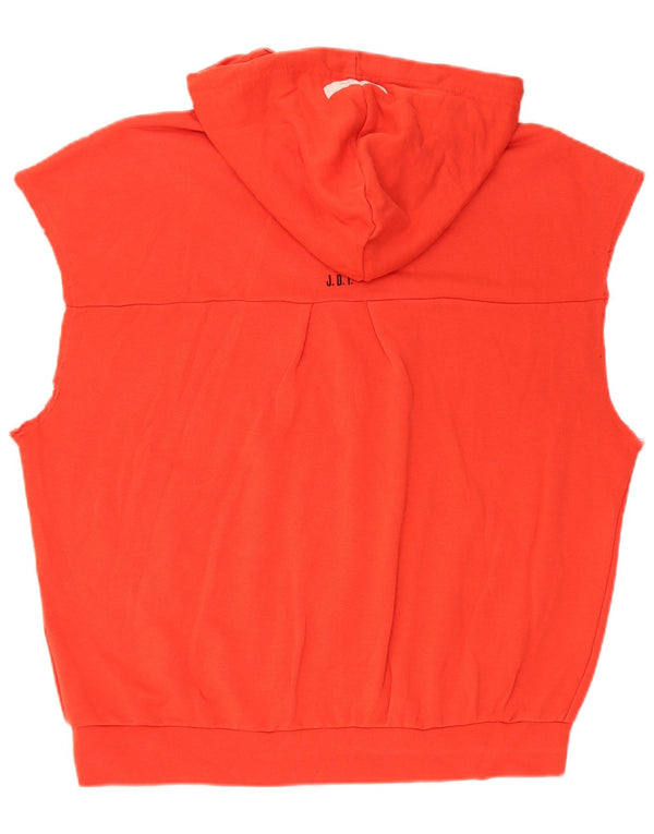 Nike Womens Sleeveless Oversized Hoodie Jumper UK 10 Small Red Cotton