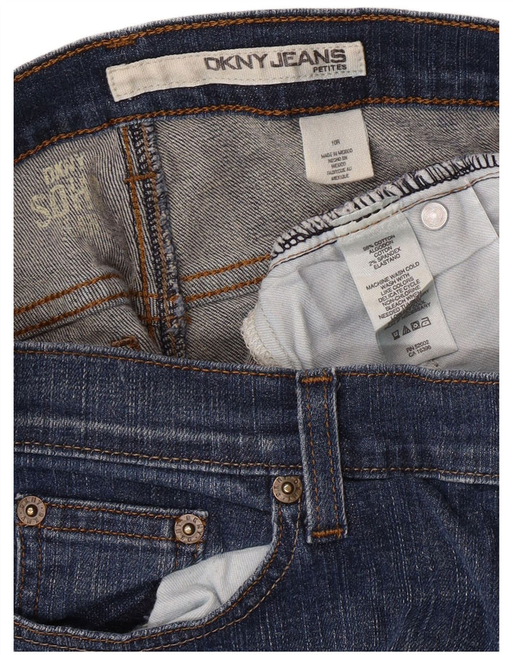 DKNY Womens Petites Bootcut Jeans US 10 Large W30 L26 Blue Cotton