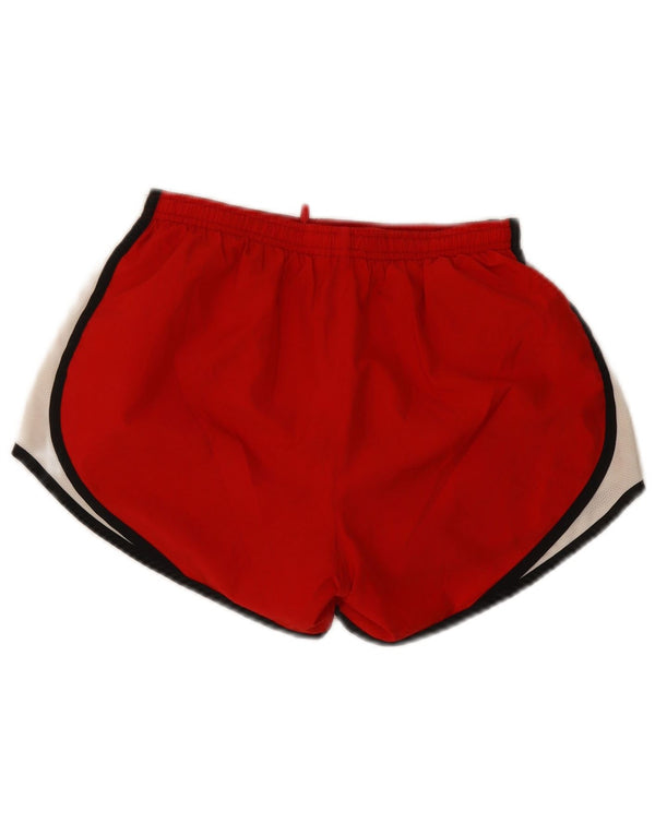 Nike Womens Dri Fit Regular Sport Shorts Small Red Colourblock Sports