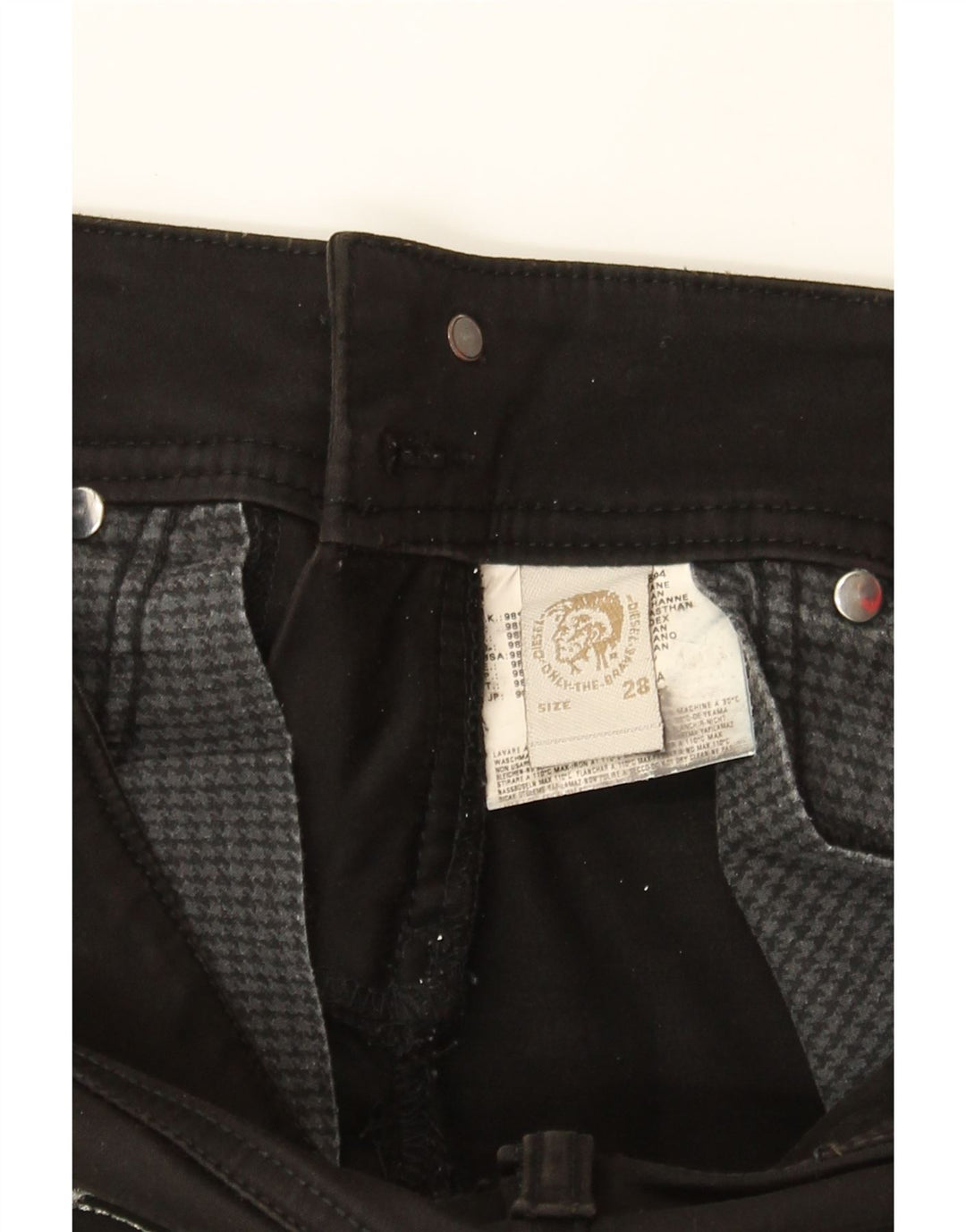 DIESEL Womens Slim Jeans W28 L31 Black Cotton Vintage Diesel and Second-Hand Diesel from Messina Hembry 