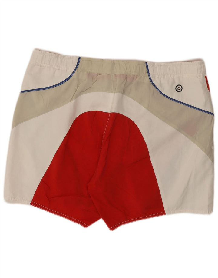 Colmar Mens Graphic Swimming Shorts IT 54 XL Red Colourblock Polyester