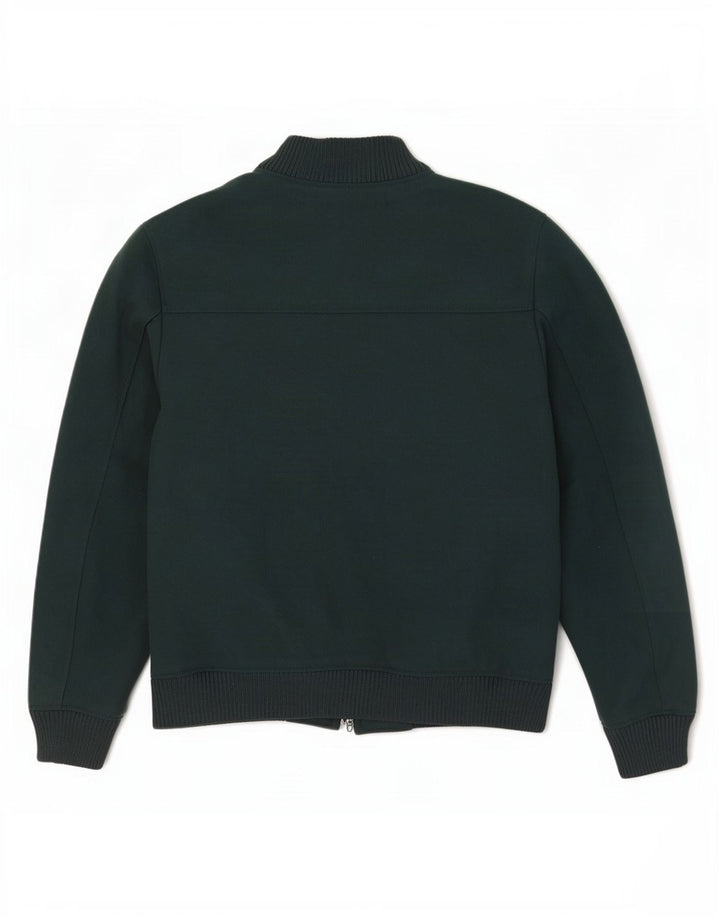 Zara Mens Bomber Jacket UK 40 Large Green Polyester