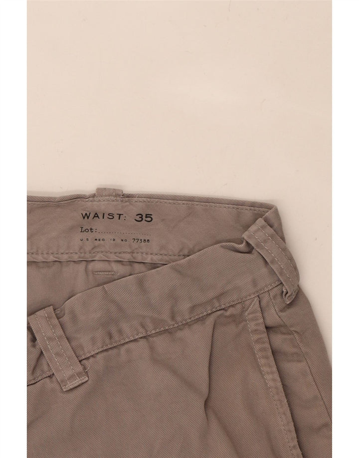 J. CREW Mens Graphic Chino Shorts W35 Large Grey Vintage J. Crew and Second-Hand J. Crew from Messina Hembry 