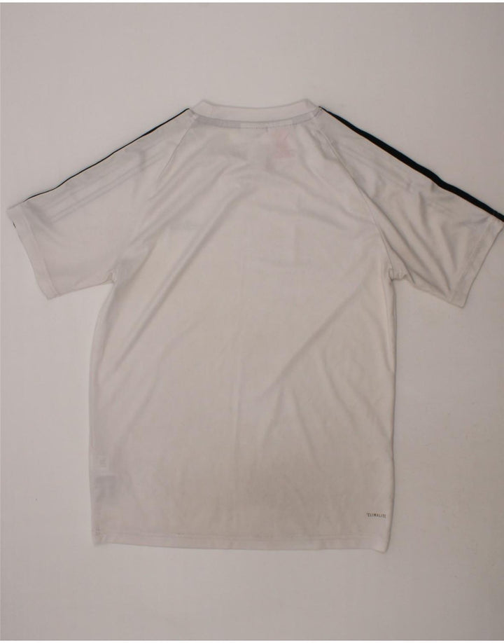 ADIDAS Boys Climalite T-Shirt Top 11-12 Years White Polyester Vintage Adidas and Second-Hand Adidas from Messina Hembry 
