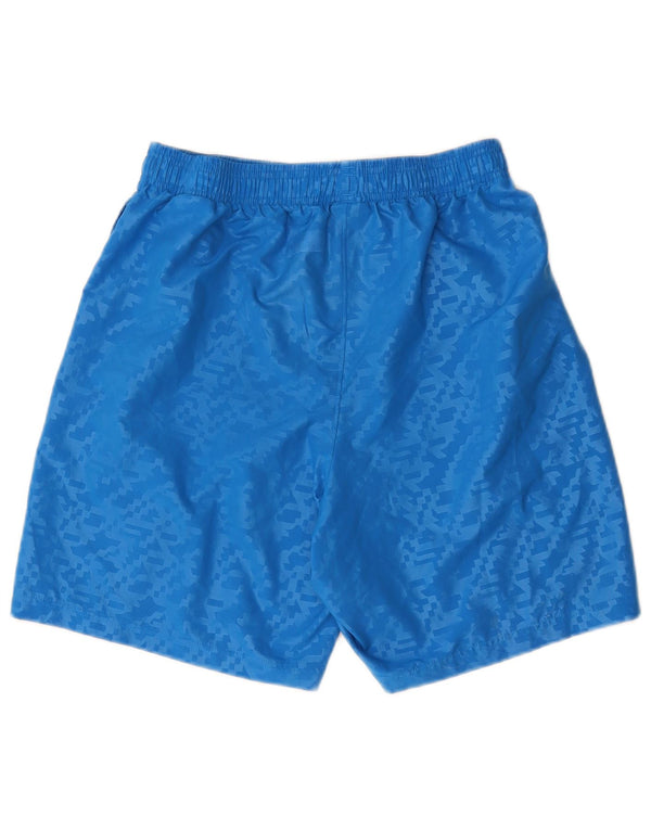 UNDER ARMOUR Mens Sport Shorts Medium Blue Geometric Polyester