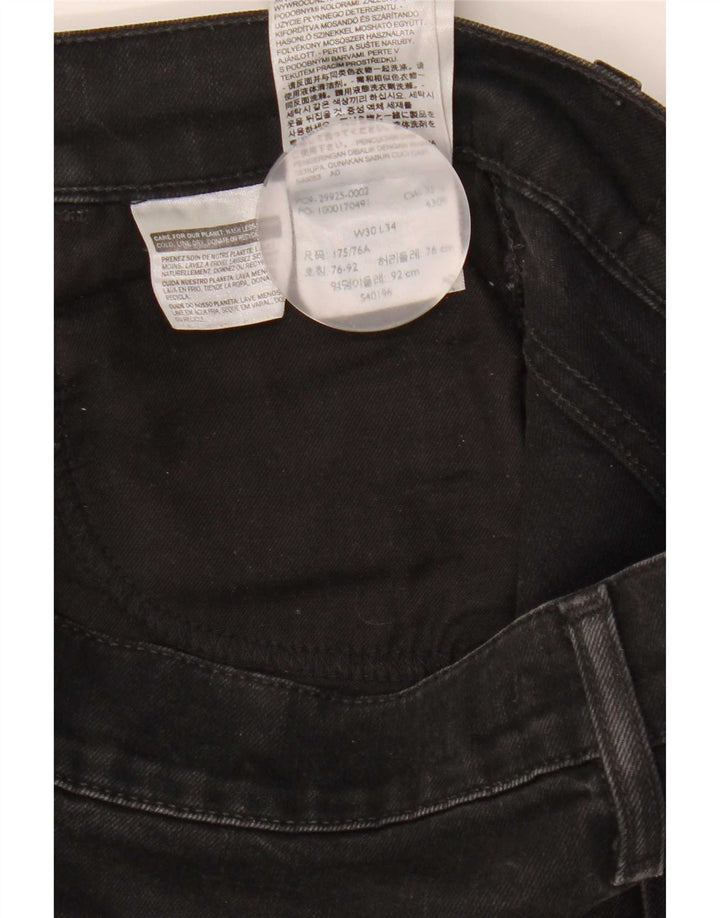 Levi's Womens Line 8 Slim Jeans W30 L34 Black Cotton