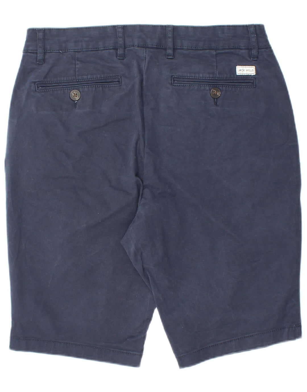 JACK WILLS Mens Slim Fit Chino Shorts W32 Medium Navy Blue Cotton