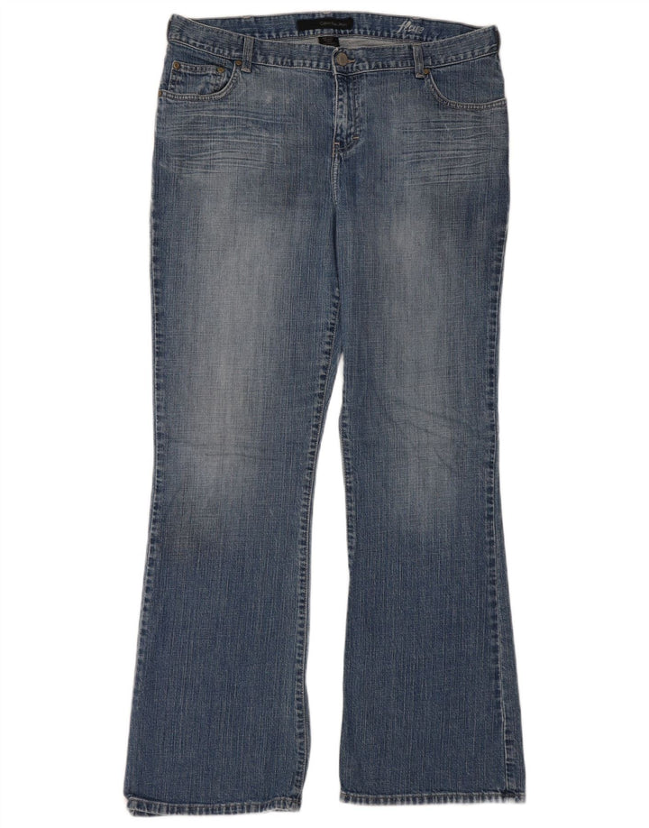 CALVIN KLEIN Womens Flared Jeans US 16 XL W36 L32 Blue Cotton