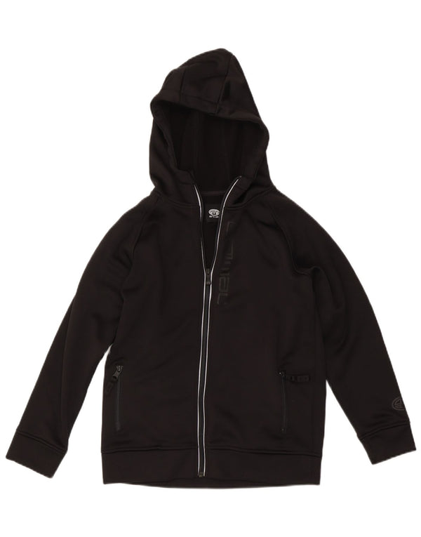 Animal Boys Graphic Zip Hoodie Sweater 11-12 Years Black Polyester
