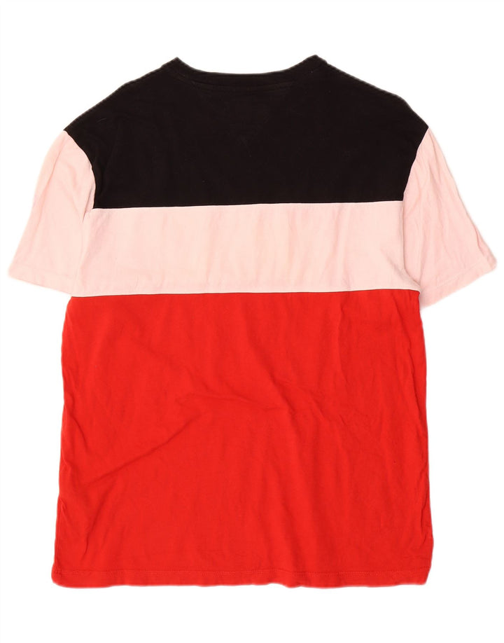 Tommy Hilfiger Mens Graphic T-Shirt Top Medium Multicoloured Colourblock