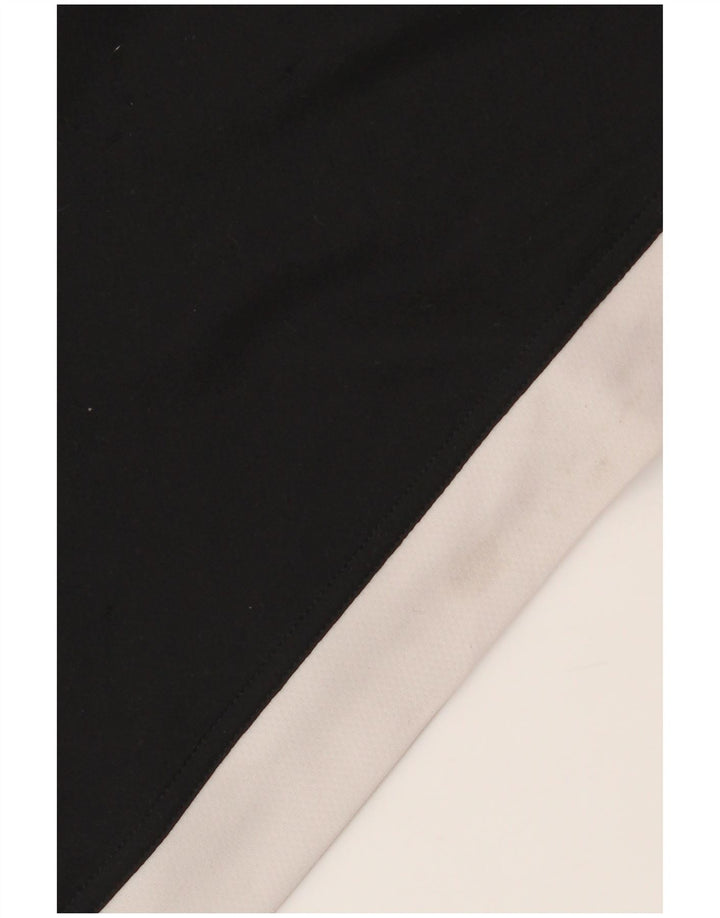 ADIDAS Boys Climalite T-Shirt Top 13-14 Years Black Colourblock Polyester