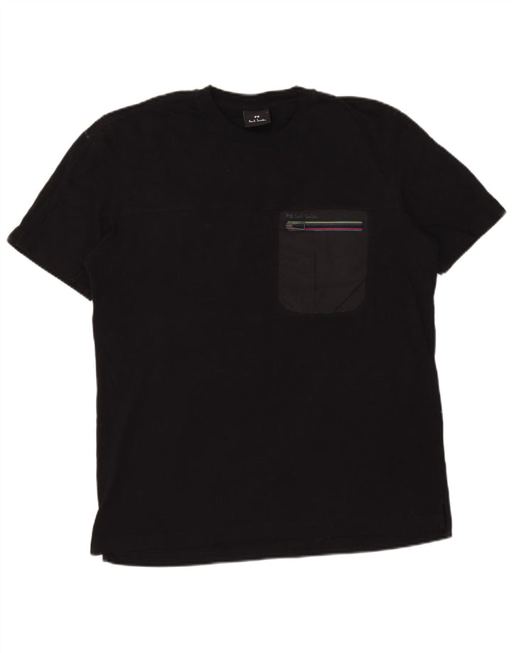Paul Smith Mens T-Shirt Top Large Black Cotton