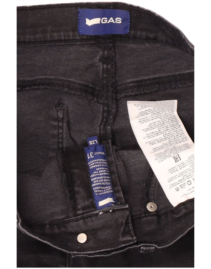 Gas Womens Slim Jeans W31 L28 Black Cotton