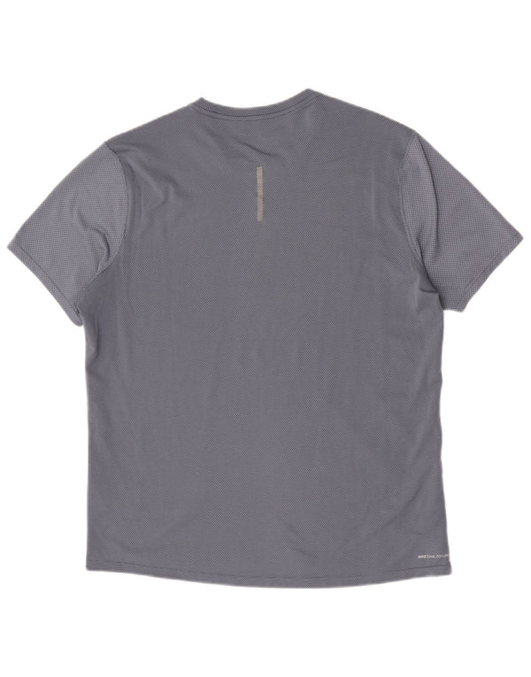 Nike Mens Short Sleeve T-Shirt Top Large Blue Flecked Polyester