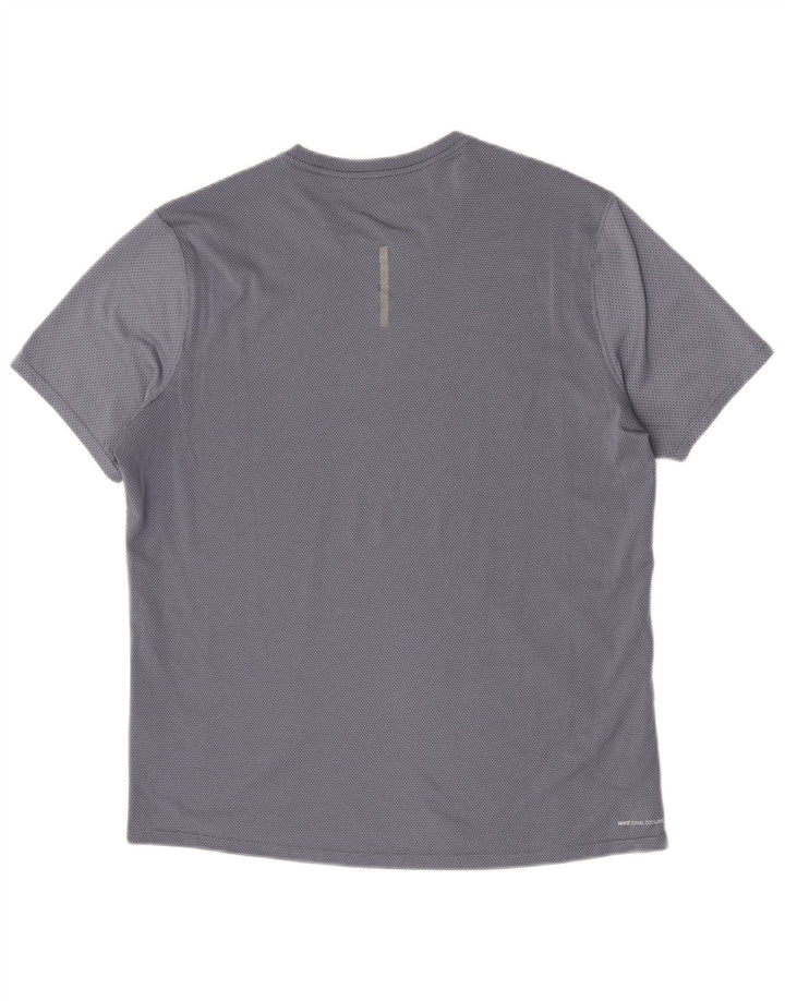 Nike Mens Short Sleeve T-Shirt Top Large Blue Flecked Polyester