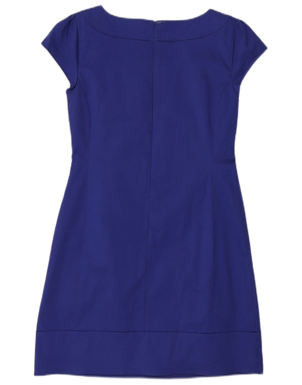 OASIS Womens Sheath Dress UK 12 Medium Navy Blue Cotton