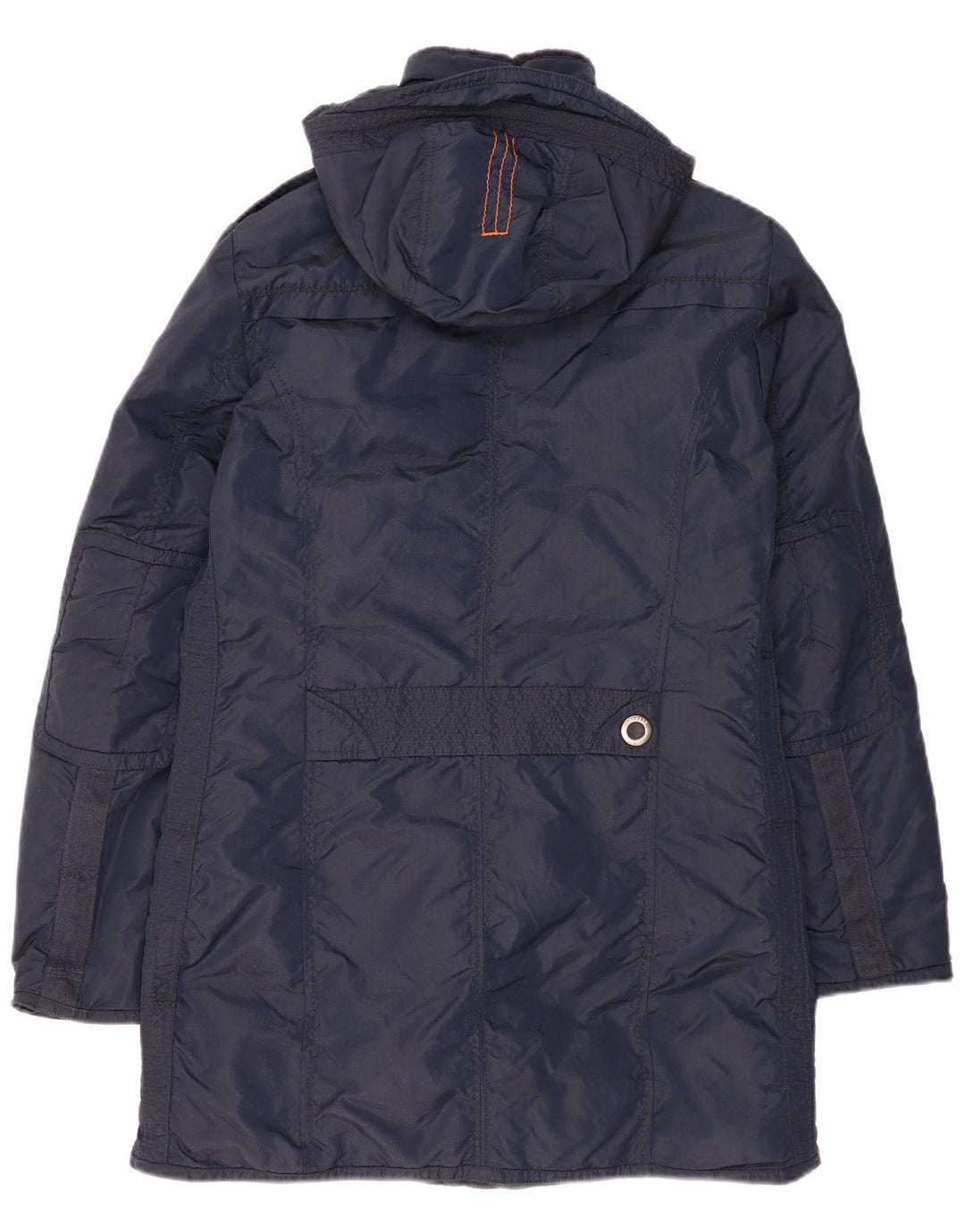 Dekker Mens Hooded Padded Coat UK 36 Small Navy Blue Polyamide